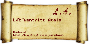 Löwentritt Atala névjegykártya